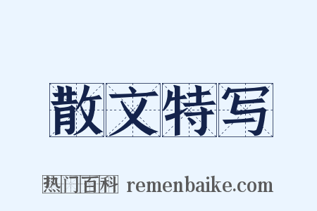 散文特写是什么意思的图片